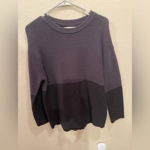 Stitches and stripes blue sweater